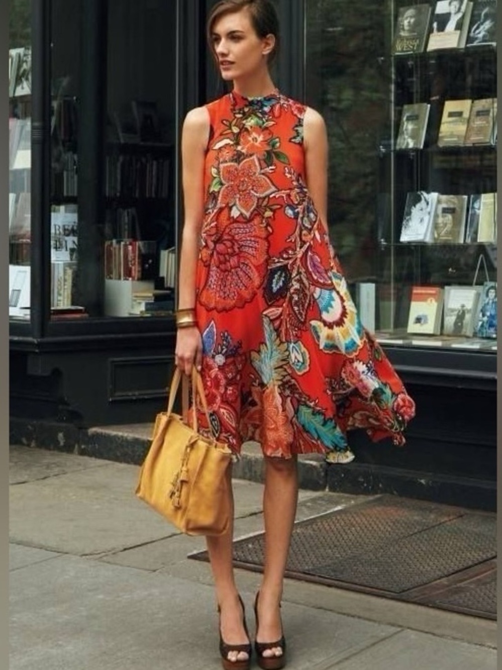 Anthropologie Maeve Larkhill Silk Trapeze Swing Dress S